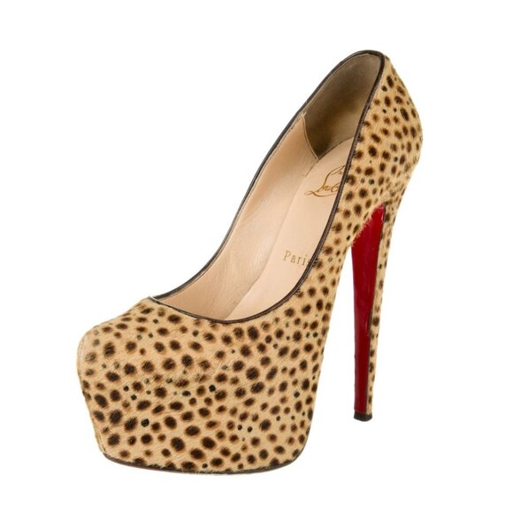 CHRISTIAN LOUBOUTIN Ponyhair Animal Print Pumps Size: 7.5 | US7.5, IT37.5 - Picture 2 of 5
